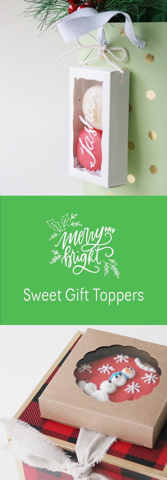 edible gift topper inspiration for holiday gift wrapping | Creative Bag and Bake Sale Toronto