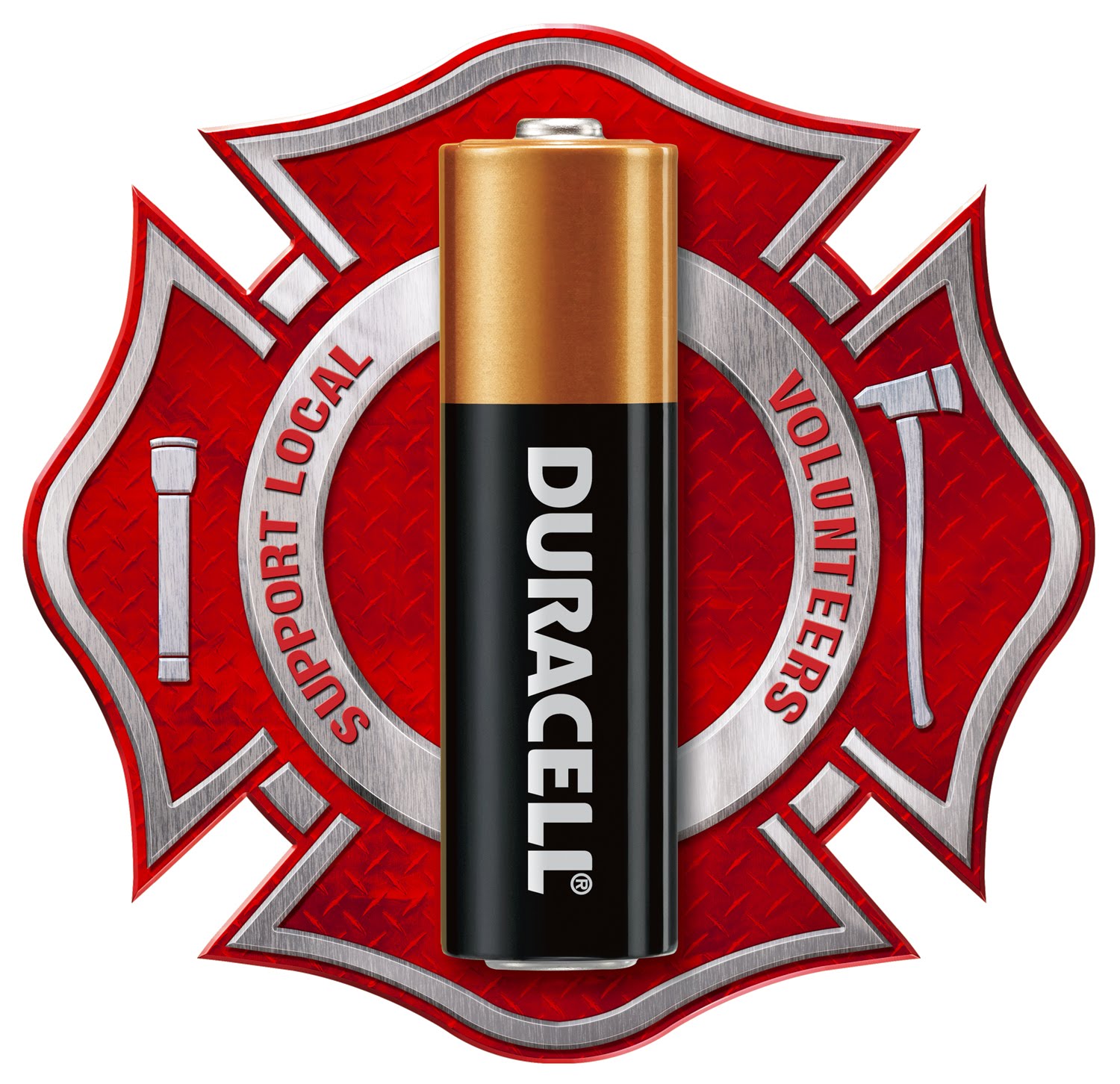 Get battery. Duracell logo.