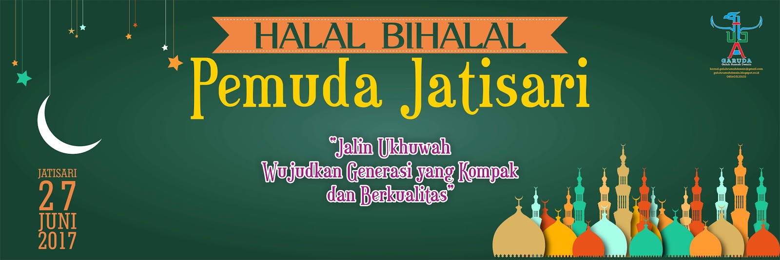 Banner Halal Bihalal Pemuda Jatisari 2017 cdr Download