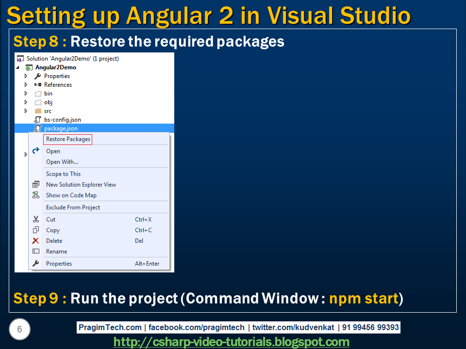 Sql server, .net and c# video tutorial: Setting up Angular 2 in Visual ...