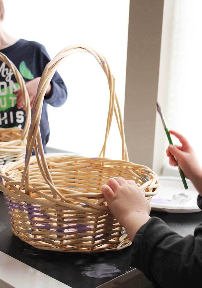 Painting Baskets for Family Dinner Book Club Anna Hibiscus Sunny Day