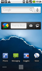 Google Buzz widget for Android released