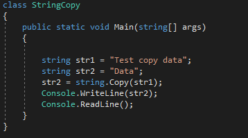 String Copy() method in C# - One91