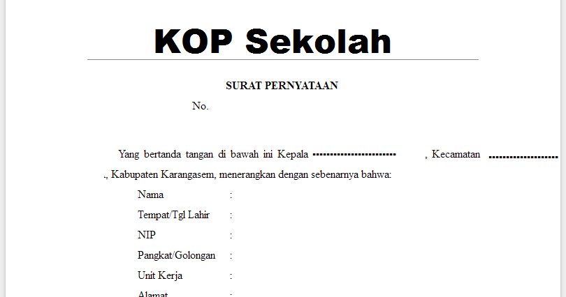 Contoh Surat Pernyataan Keabsahan Dokumen Ut Contoh