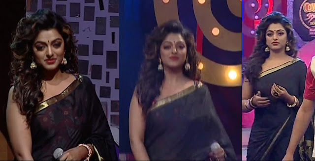 TV anchor Meera Anil latest photos in Transparent saree | Sleeveless blouse exposing Navel Navel Queens TV anchor Meera Anil latest photos in Transparent saree | Sleeveless blouse exposing Navel Navel Queens