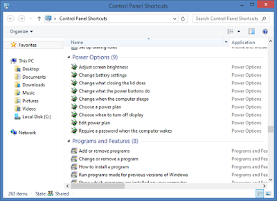 Windows god mode control panel