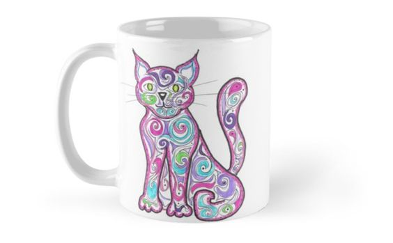 Zike-a-delic Cat Mug
