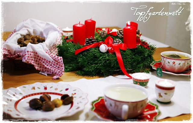 Gartenblog Topfgartenwelt Winter: Villeroy-Boch Weihnachtsgeschirr und Maroni