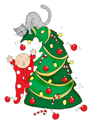 christmas cat clipart cats stamps tree digi digital clip dearie dolls google xmas cartoons prints freedeariedollsdigistamps trees noel cliparts library