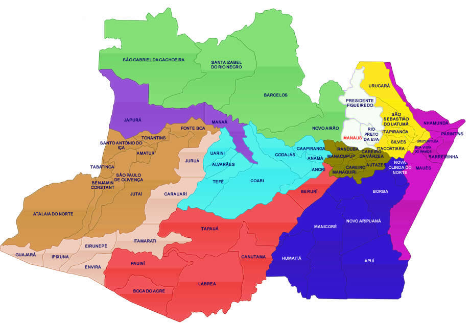 MAPA DO AMAZONAS PARA IMPRIMIR E COLORIR COM SEUS MUNICÍPIOS coisas pra ver MAPA DO AMAZONAS PARA IMPRIMIR E COLORIR COM SEUS MUNICÍPIOS coisas pra ver
