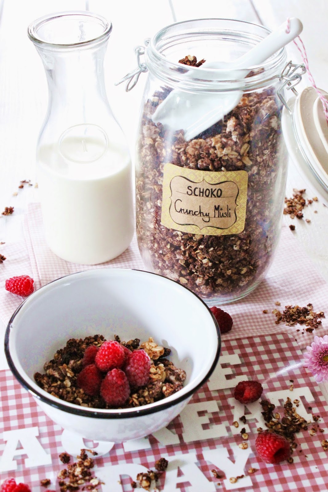 selbstgemachtes Schoko Chrunchy Müsli