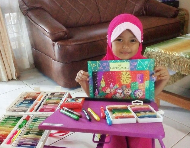 Faiha Zharifa Adhar Spesialis Jaura Ii Lomba Mewarnai Potret Online