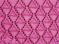  Stockinette and Garter Diamonds - Lace knitting Pattern