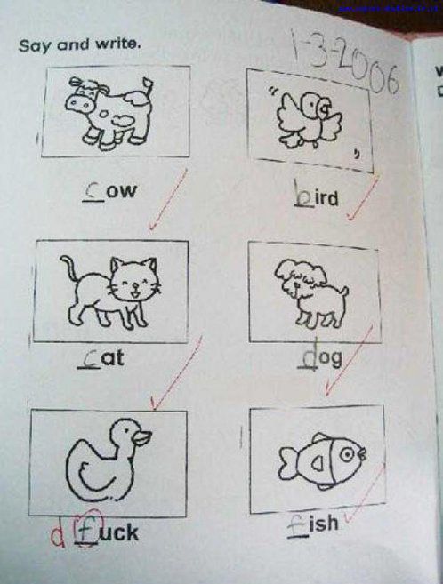 Funniest Kid Test Answers