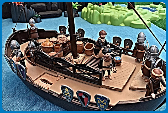 Custom Medieval ship and figures