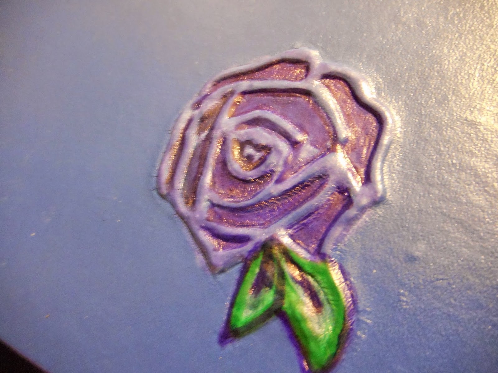 detalle de la flor en piel piel flor tintado