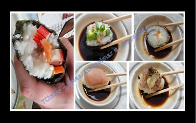 comida japonesa; sushi; frutos do mar; molho shoyo