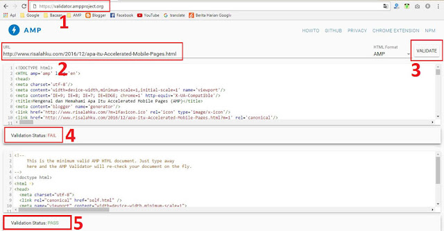 Melalui Tool AMP Projek Validator Uji Valid AMP 2