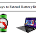 Ways to extend laptop battery life