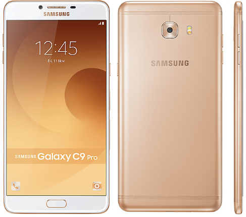 Samsung Galaxy C9 Pro is available in pinkgold, black and gold colors.