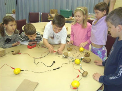 Kids With Potato Circuits