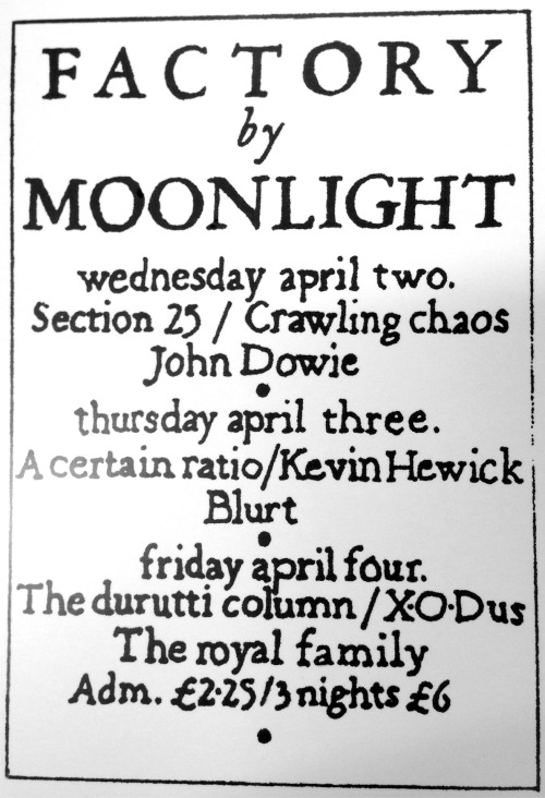 03 Apr 1980, Moonlight Club, West Hampstead, London - ACR Gigography