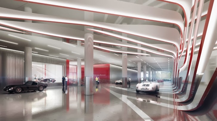 Interior of Amazing New Petersen Automotive Museum in Los Angeles
