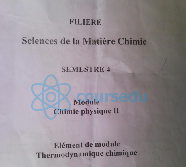 thermodynamique chimique thermodynamique chimique