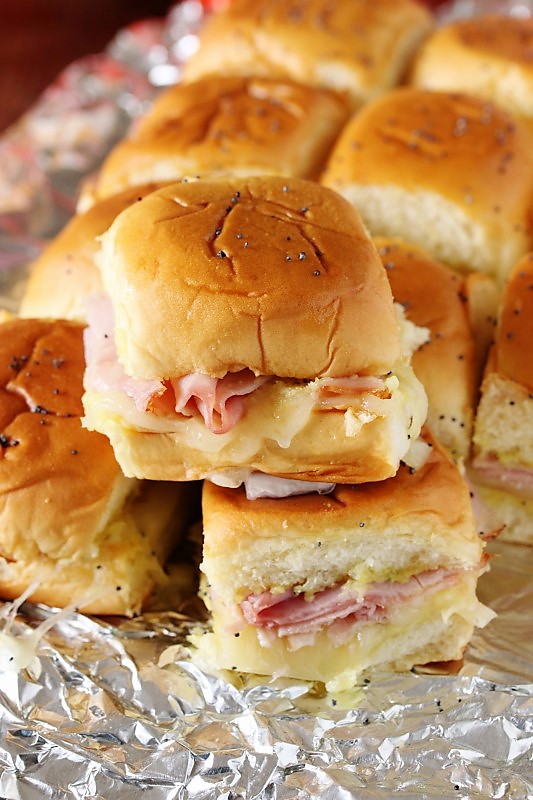 Ham & Cheese Party Sandwiches | The Kitchen is My Playground