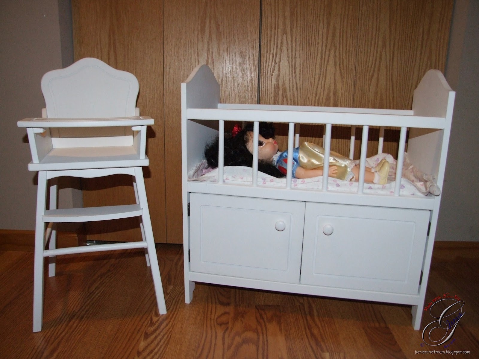 doll high chair and crib