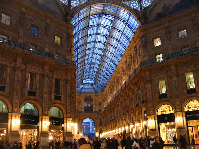 The Gallerie Vittorio Emanuele II or Victor Emmanuel Galleria in Milan opened in 1867 and has been home to Prada since 1913. Photo: WikiMedia.org.