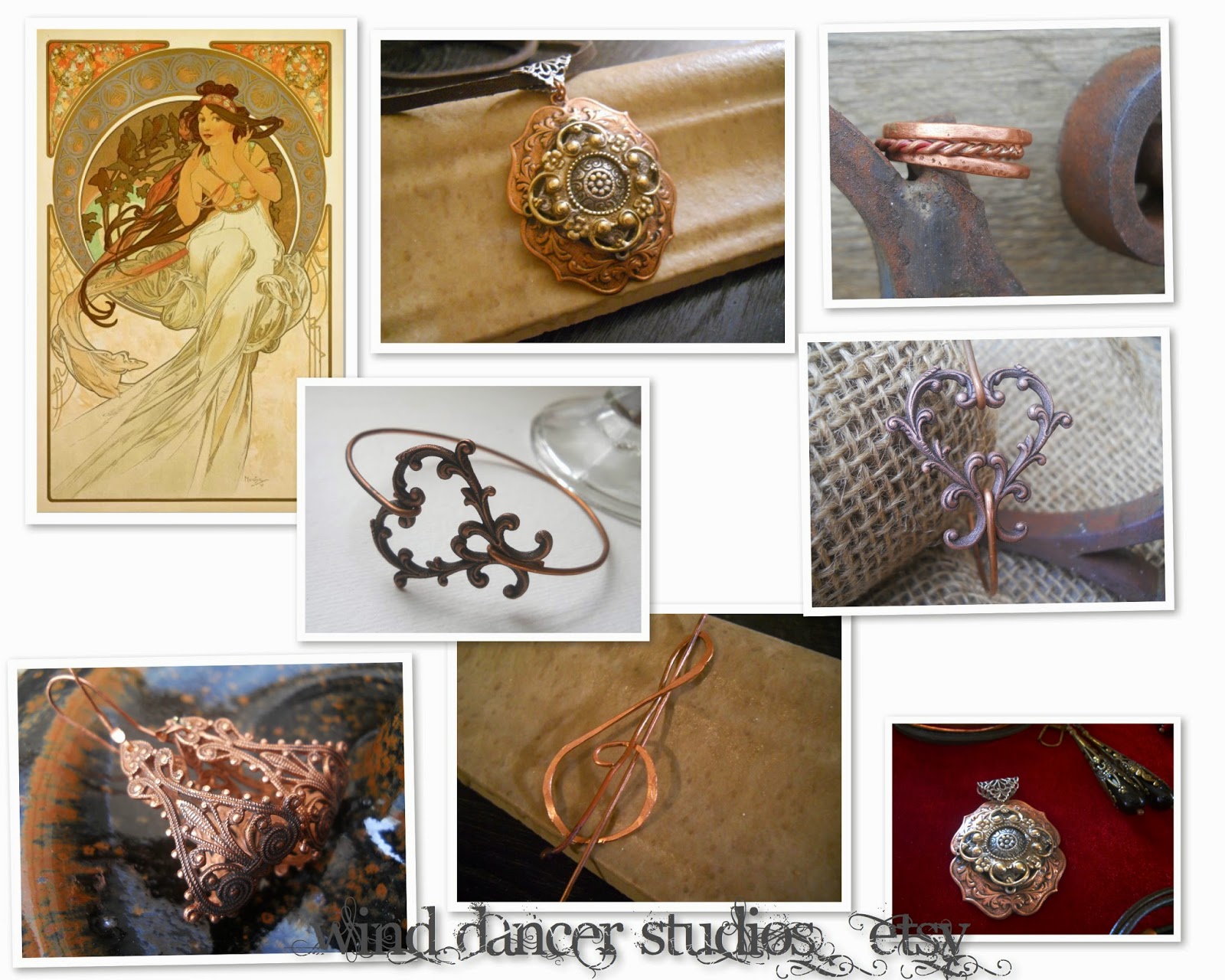 mucha's musings: the Arts Collection: Music, hand crafted jewelry by Wind Dancer Studios on Etsy