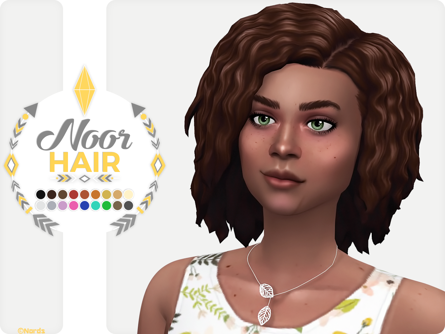 Noor Sims 4 CC Hair