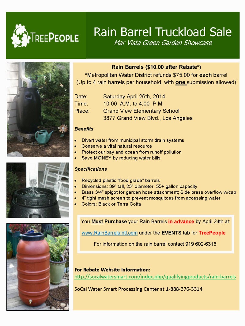 2018 Mar Vista Green Garden Showcase Rain Barrel Truck Load Sale