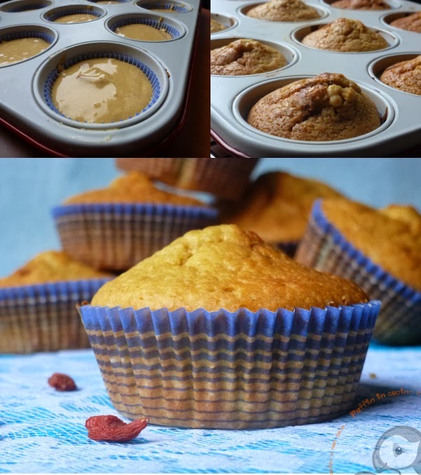 Muffin con farina di avena e bacche di Goji per una colazione ricca di