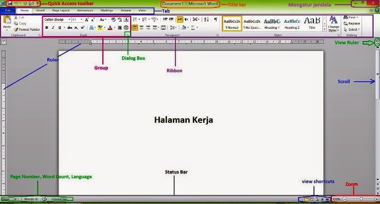 Cara membuat nomor halaman di ms word 2010