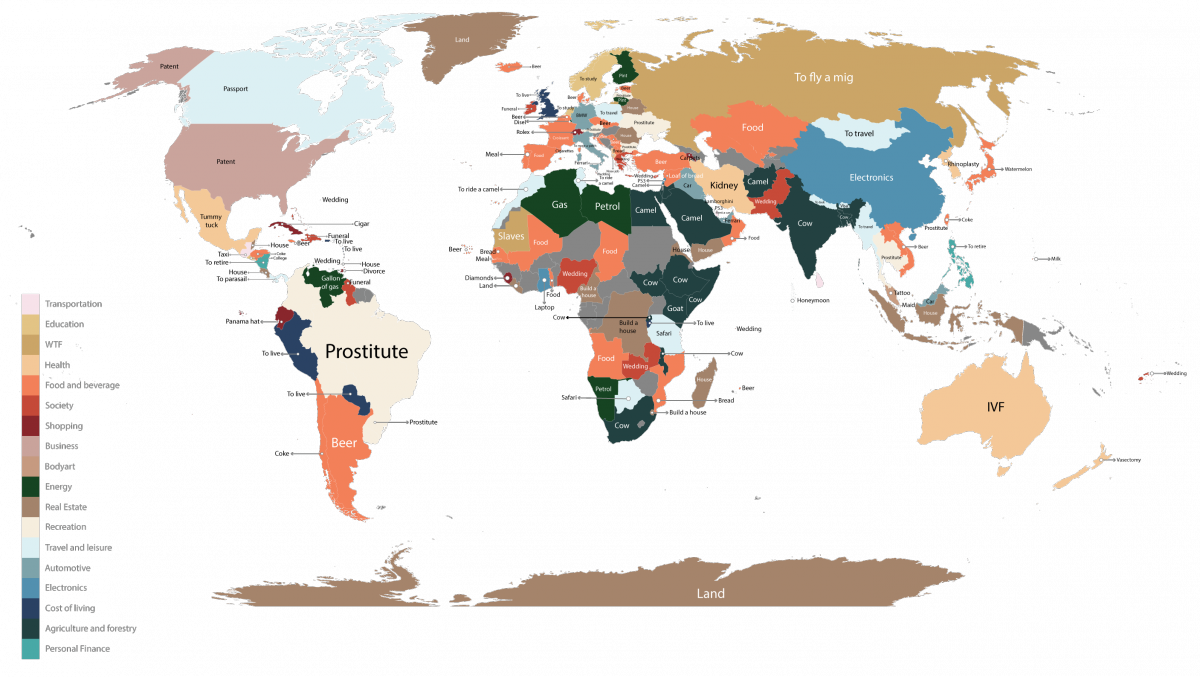 The World, Googled Product, Country Map