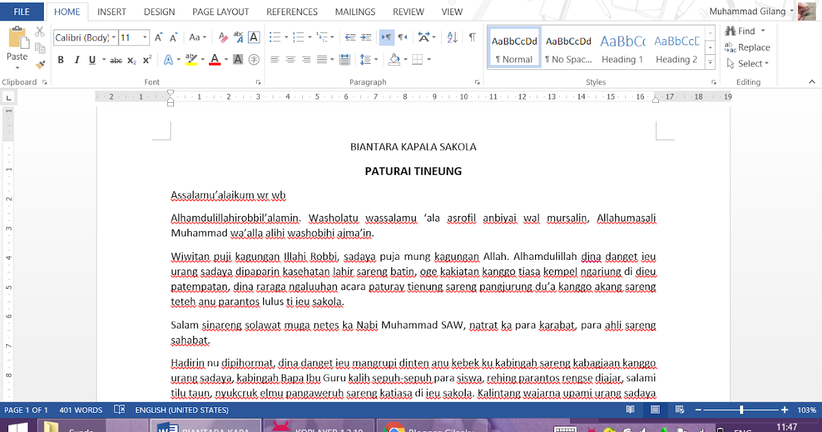 Pidato Paturay Tineung Ti Murid Ka Guru Seputaran Guru