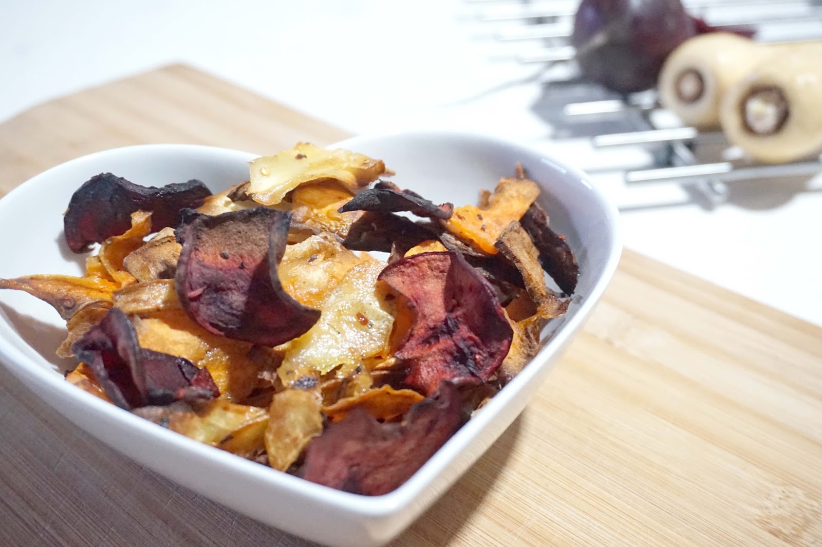 Healthy Oven Roasted Root Vegetable Crisps Recipe Slurp Social