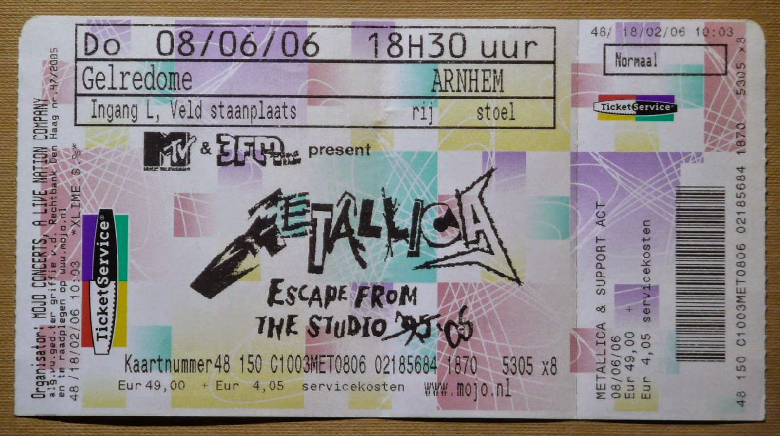  Metallica Tickets Collection: Metallica logo over the years Motiv 