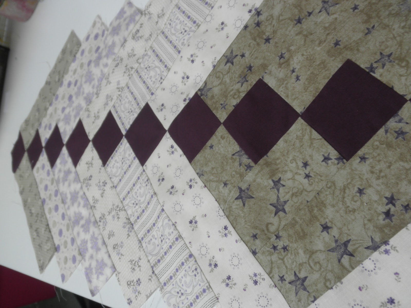 Sew Divertimento French Braid Table Runner the beginning