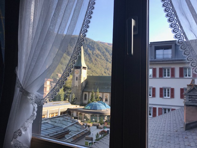 スイスのツェルマットで泊まったホテルからの眺めが素敵だった