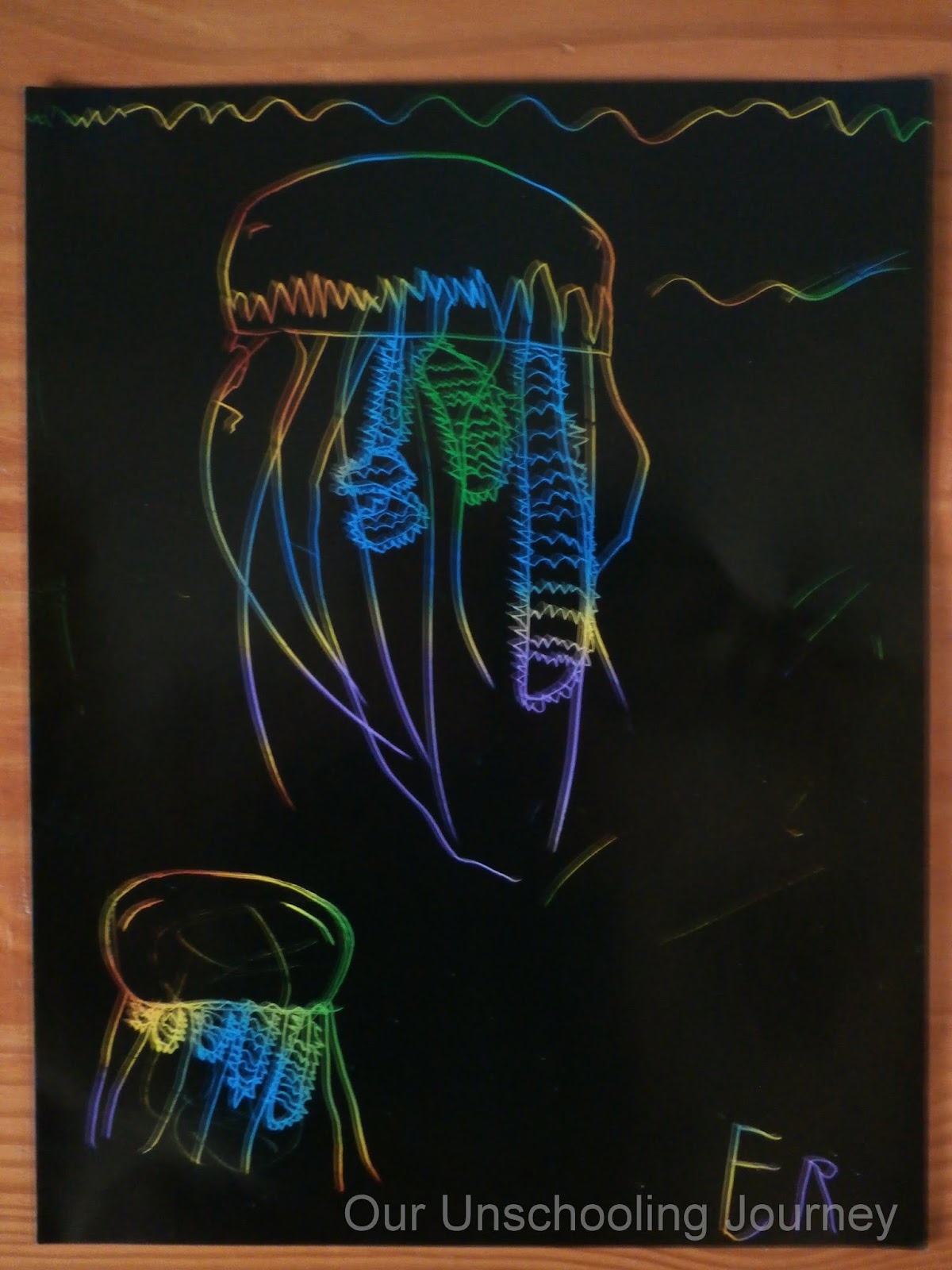 Art Project 7 Jellyfish Scratch Art