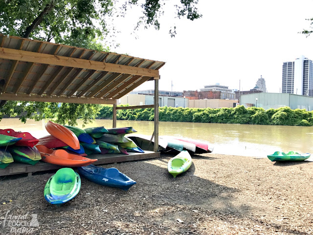 Fort Wayne Outfitters is located in an old train depot directly above the banks of the St. Marys River. Though they offer a wide variety of outdoor rentals, I can't recommend taking a kayak trip down the river enough.