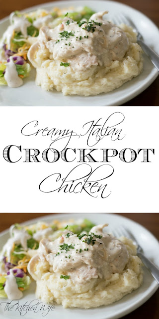 Creamy Italian Crockpot Chicken Recipe - The Kitchen Wife