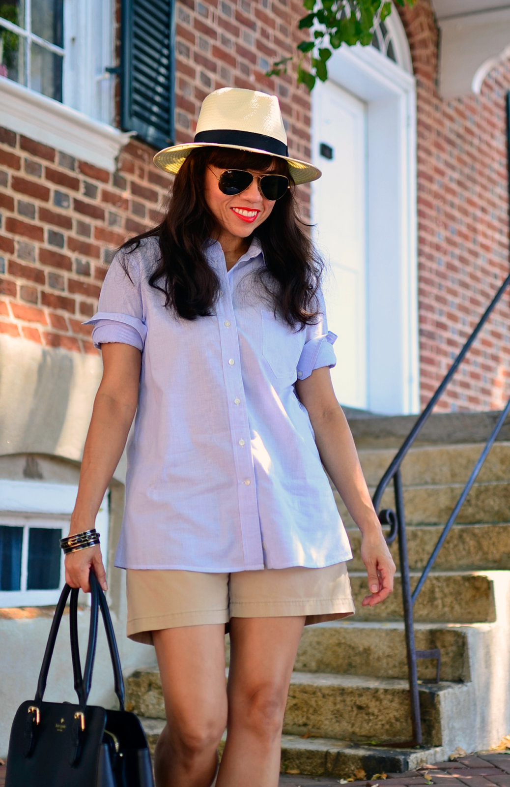 Khaki Shorts With Basics MY SMALL WARDROBE