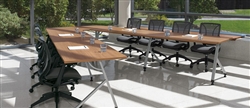 Global Total Office Junction Series V Shaped Modern Table Configuration Global Total Office Junction Series V Shaped Modern Table Configuration