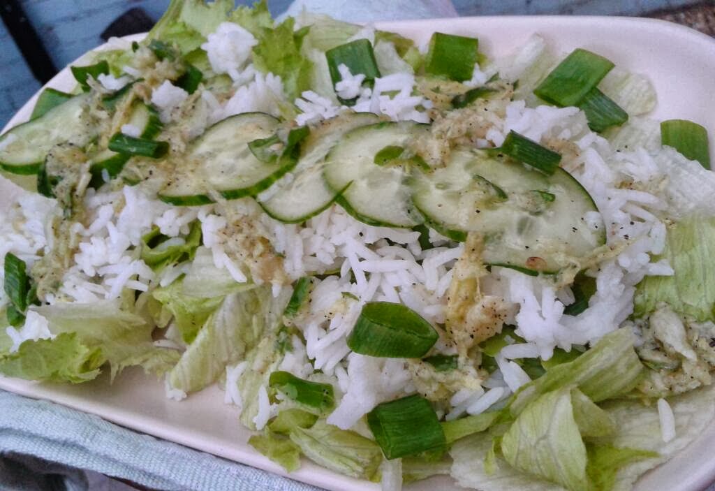 The Vegan Nigerian SPICY GREEN RICE SALAD