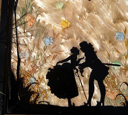 Art Now And Then Reverse Glass Painting