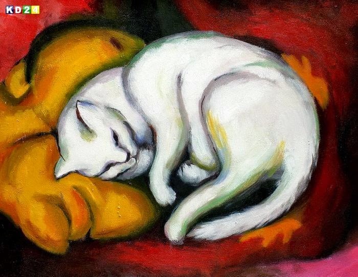 Gato sobre almohadón amarillo